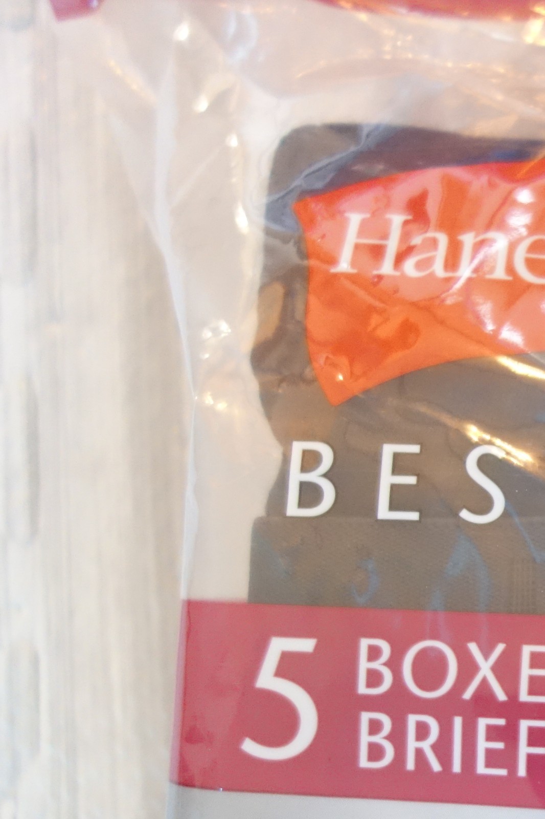 Hanes Best Tagless Boxer Briefs Size 2X 44-46 Gray & Black Pack of 5 Pair