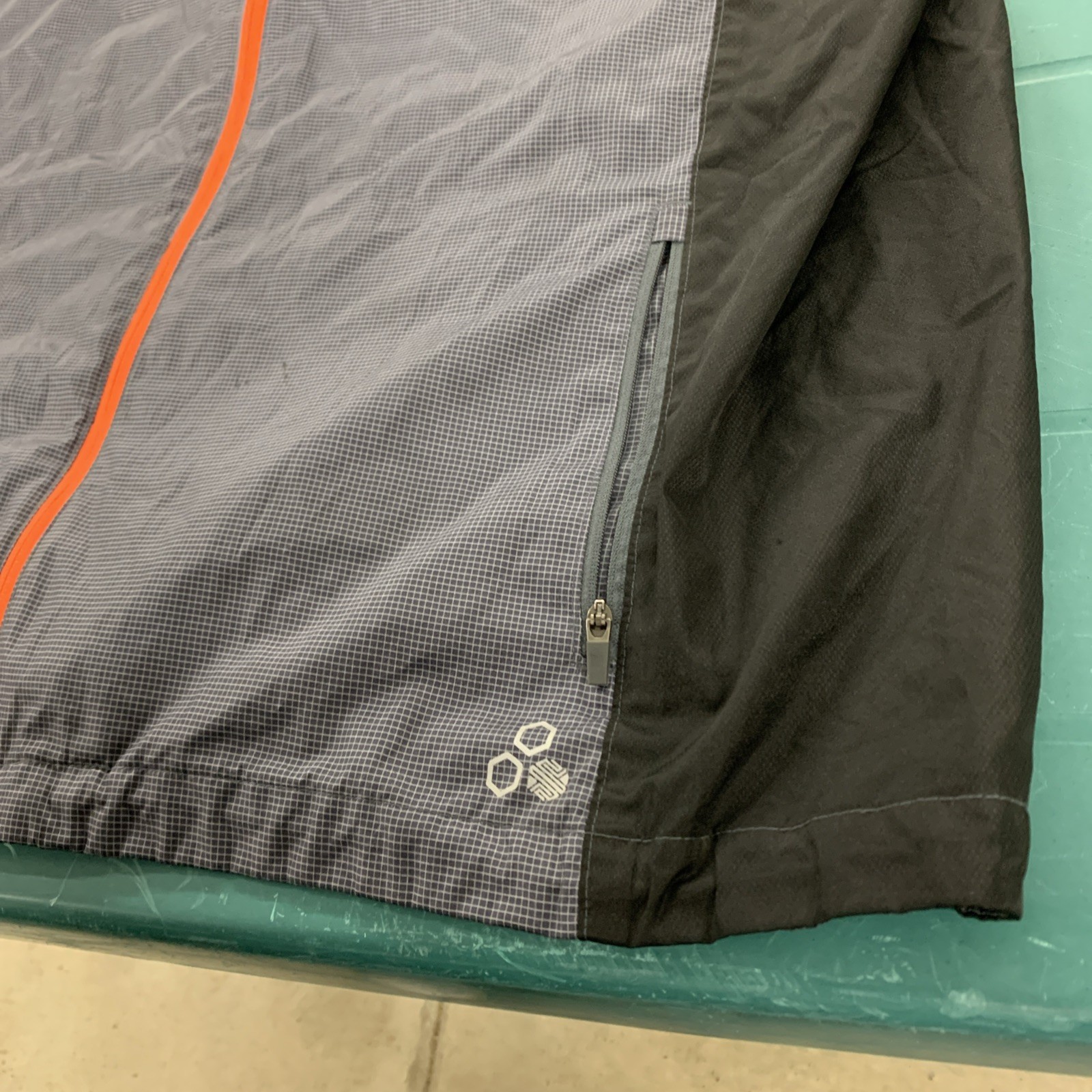 TekGear XXL Charcoal Gray/Orange Jacket Reflective Stash Pocket Skater Ravers