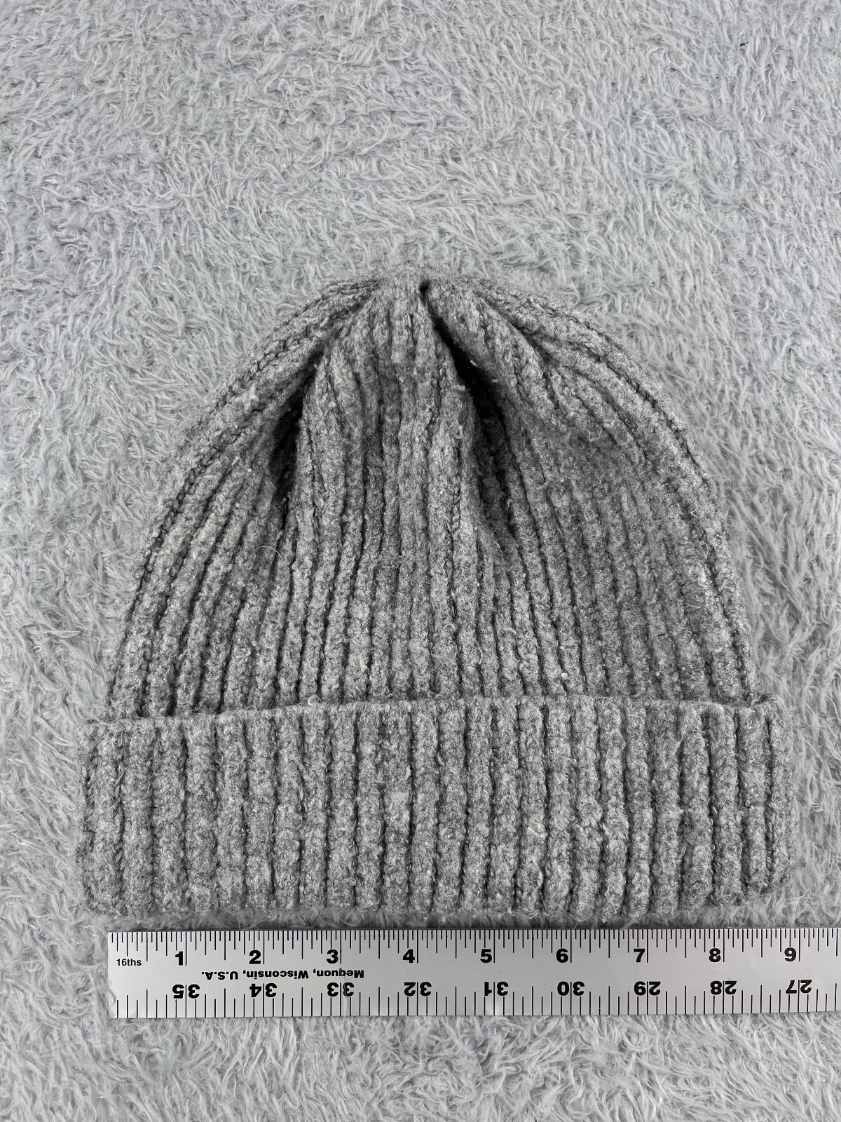 So Beanie Toque Womens One Size Gray Knit Acrylic Polyester Spandex Blend Ski