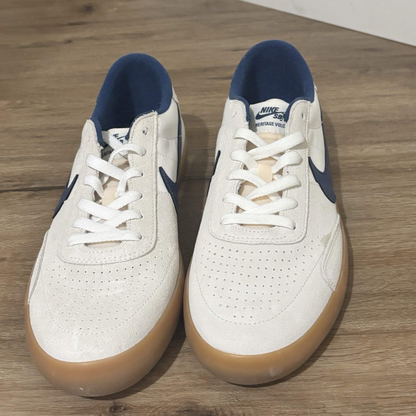 RARE Multisize Unisex Nike Heritage Vulc SB ‘White Navy’ Sneakers CD5010-102