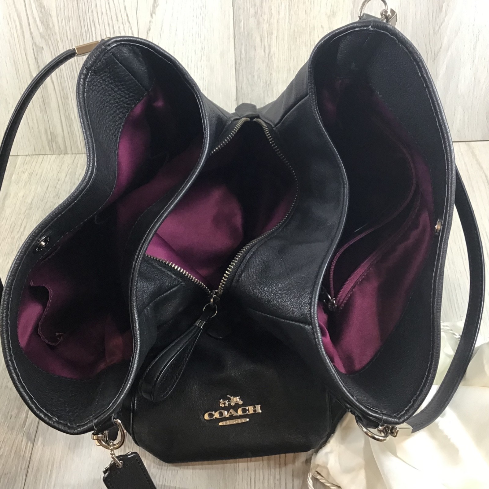 COACH Madison Phoebe Signature Collection 3 Compartment Hobo Shoulder Bag Purse