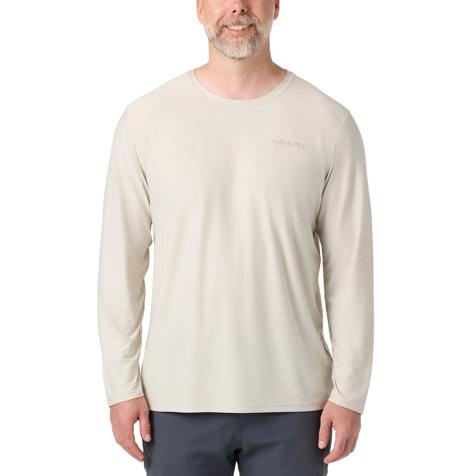 Hang Ten Men’s Long Sleeve Sun Tee Regular Fit Quick Dry UPF 50