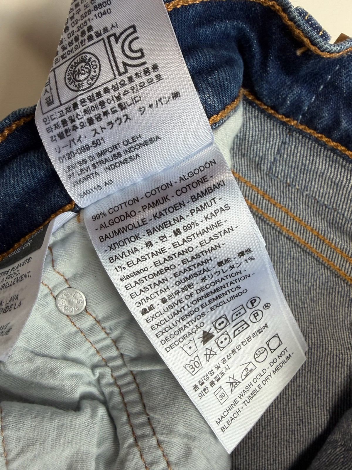 Levi’s Premium 501 High Rise Button Fly Straight Leg Jeans Sz 28×32 Dark Wash