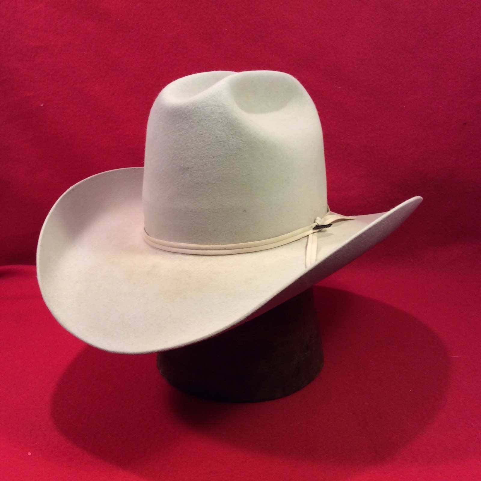 Vintage Resistol Silver Belly Fur Felt Cowboy Western Hat 6 7/8 Long Oval