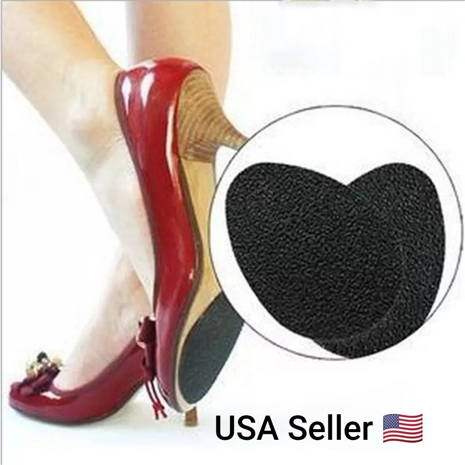 New 1Pair Self-Adhesive Anti-Slip Pads Shoes Mat High Heel Sole Protector Rubber