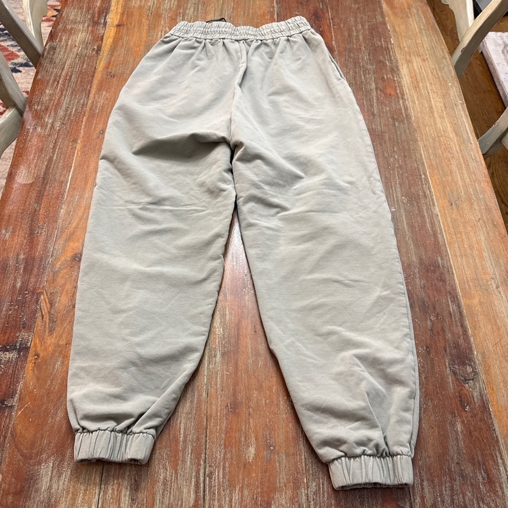 Varley Nevada Sweatpants Small Desert Sage Green Cotton Blend Jogger Bungee Cord