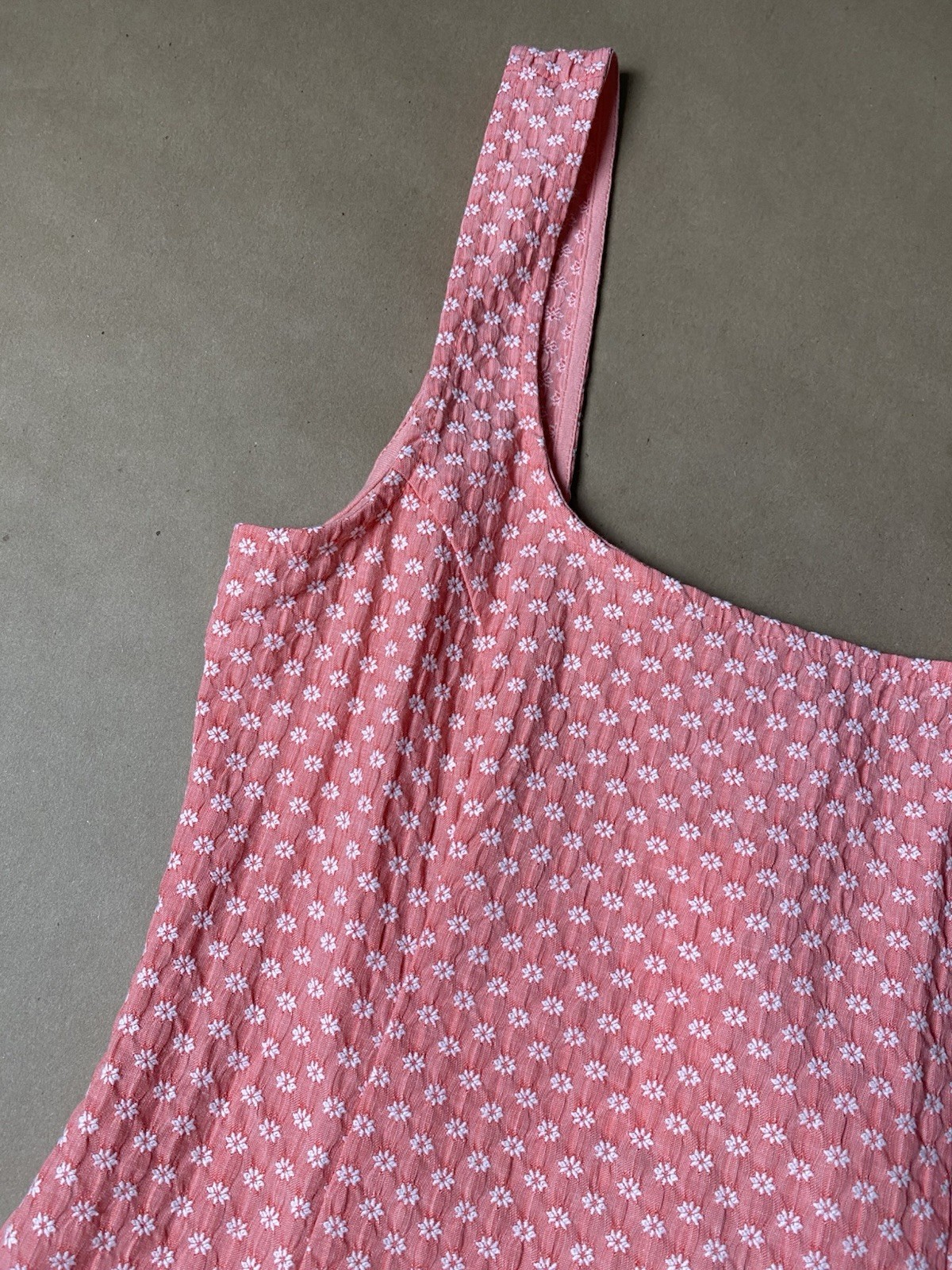 Urban Outfitters M Medium Folly Fitted Notched Mini Dress Peach Daisy Stretch