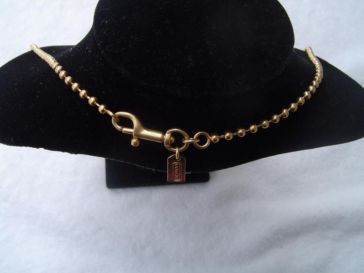 AUTHENTIC COACH GOLD TONE PIERRE LE TAN NAUTICAL CHARMS 28″ NECKLACE EUC