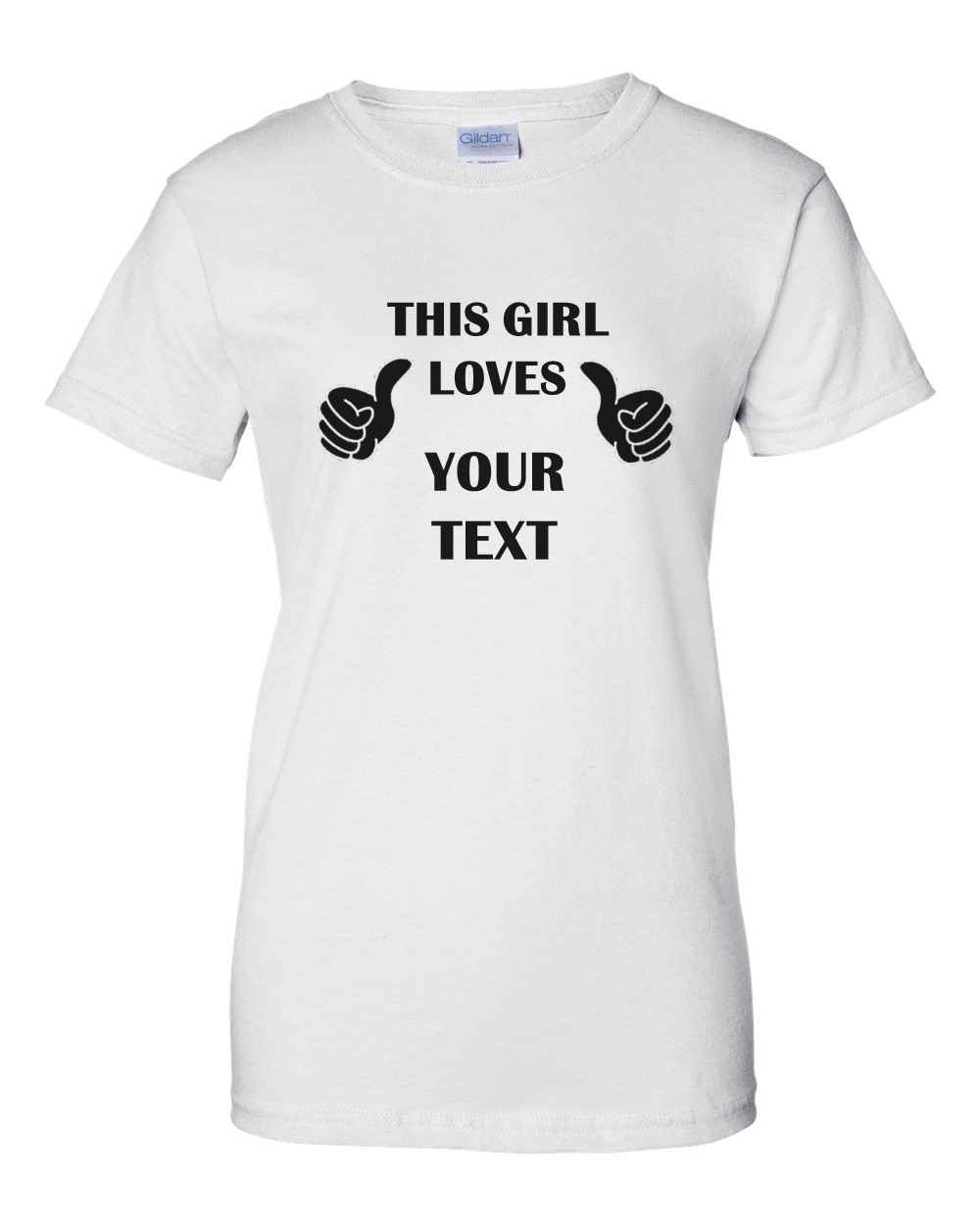 This Girl Loves Custom Text Shirt Womens Funny Personalized Tee Gift For Her