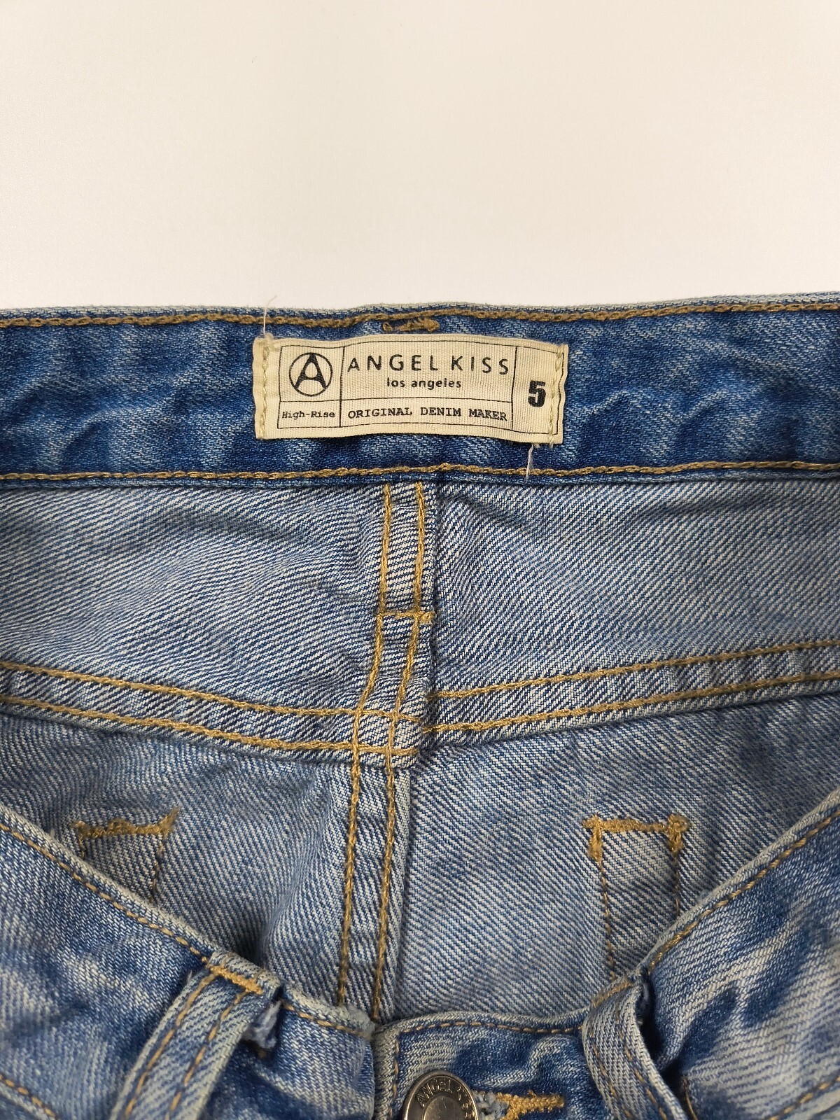 Angel Kiss High-Rise Distressed Mom Jeans Size 5