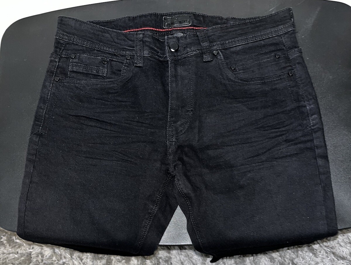 Steve’s Jeans Boys Jeans Size 32 x 32 Black Cotton Blend Denim Skinny Fit