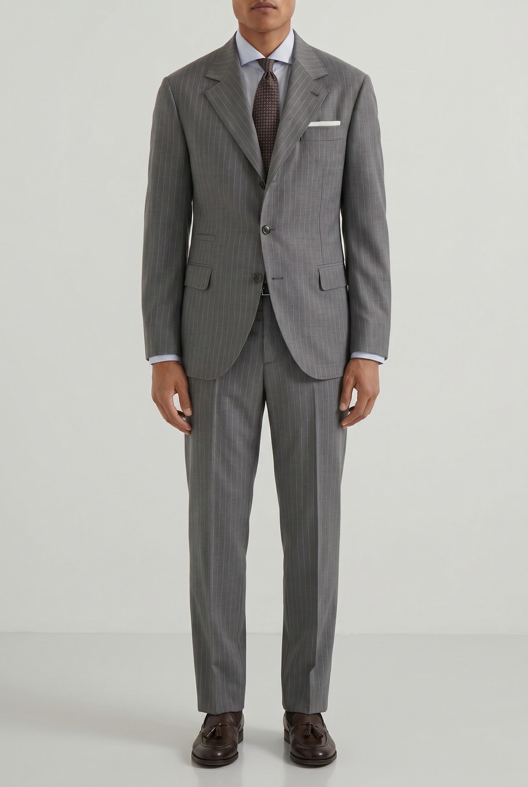 BRUNELLO CUCINELLI MEN’S MEDIUM GREY WOOL SUIT MSRP $5280