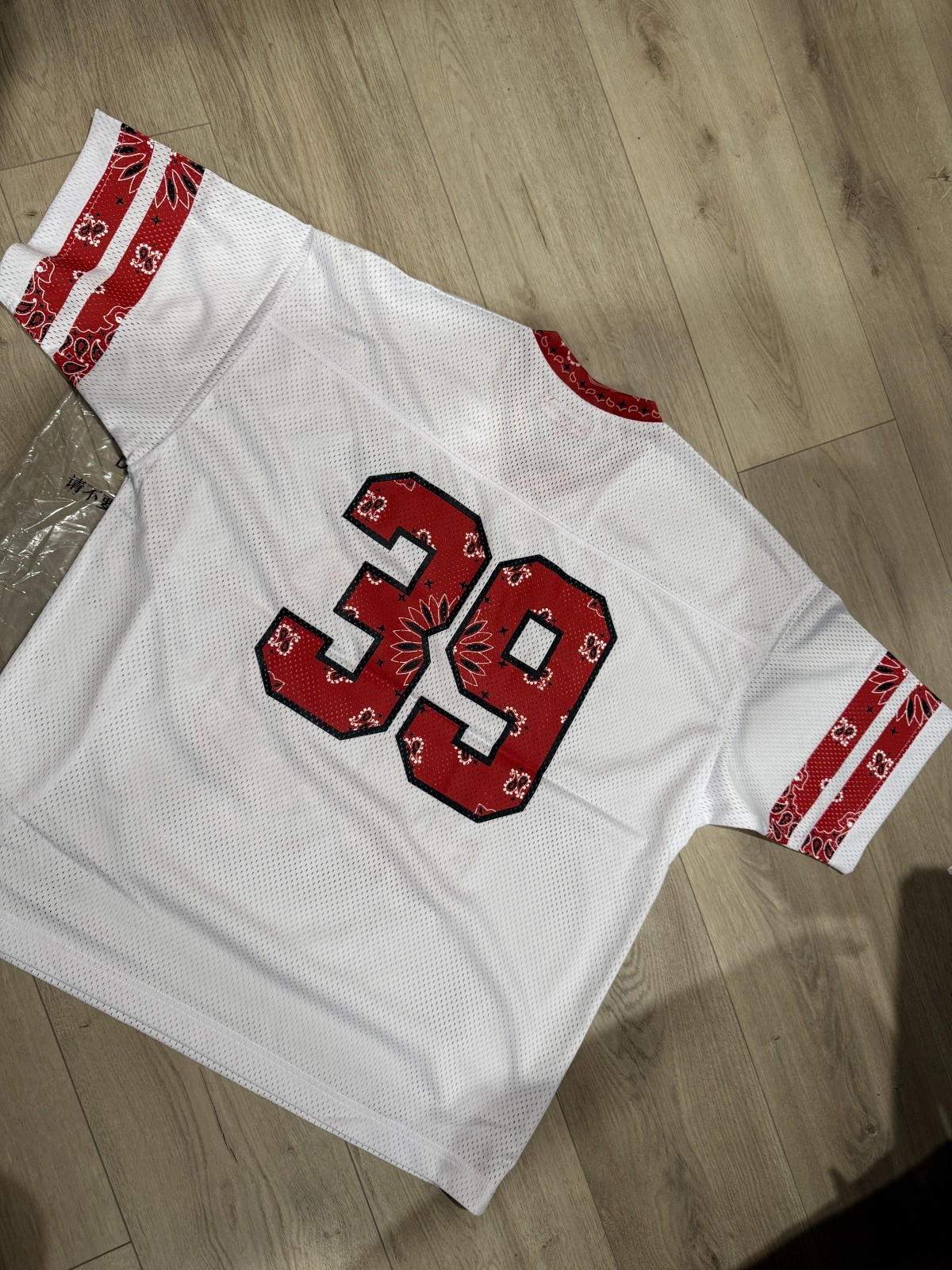 Supreme SS25 Bandana Graphic Logo Football Jersey White Size S, M, L, XL NEW