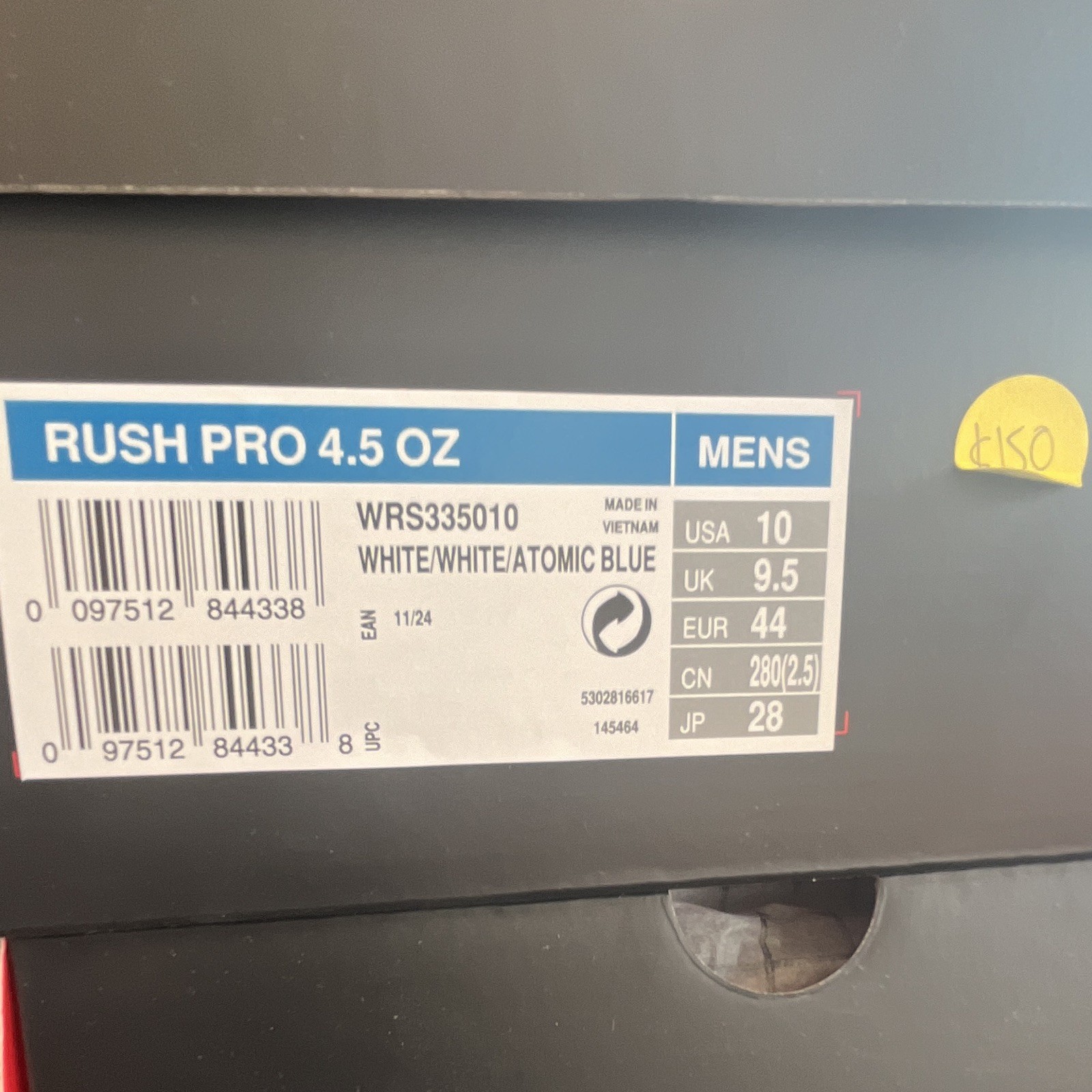 Wilson Rush Pro 4.5 Men’s Tennis Sneakers Low Top Lace-Up White Blue WRS335010