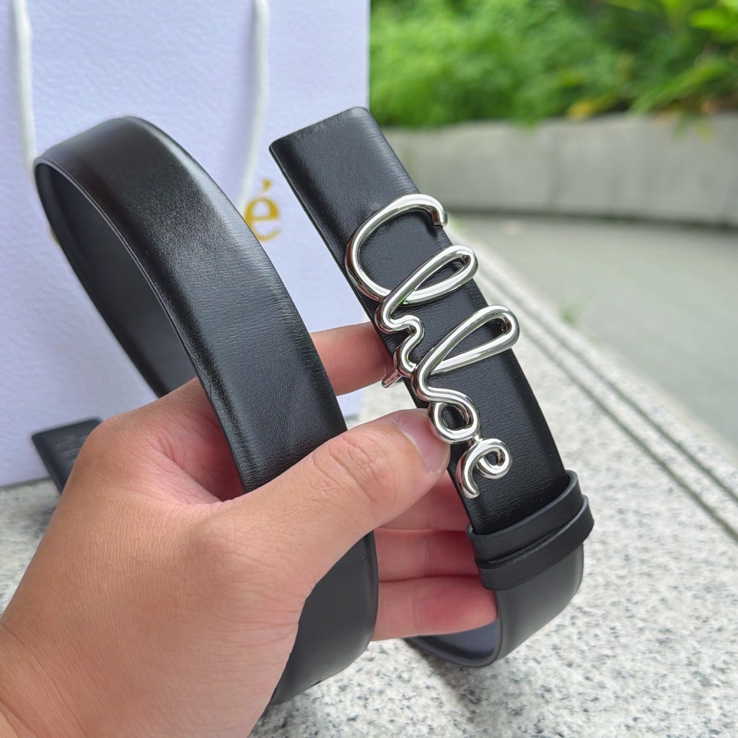 Chloe Black leather belt