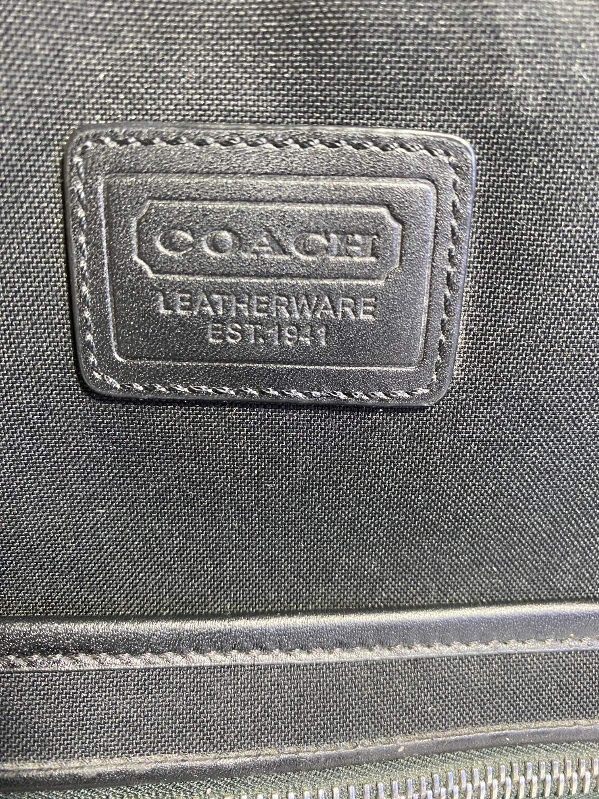 COACH Large Black Canvas Tote Bag Diaper Weekender Travel Carry On Handbag