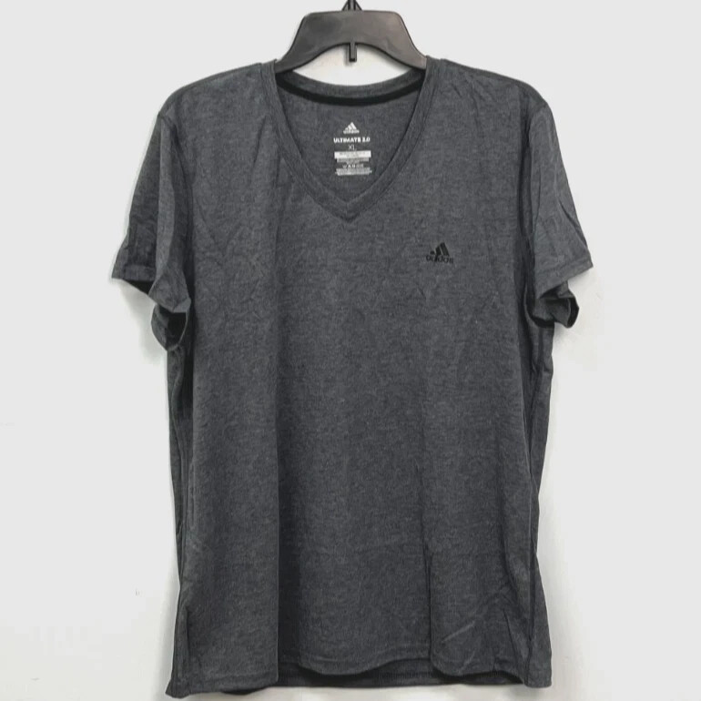 ADIDAS Ultimate 2.0 V-Neck Short Sleeve T-Shirts Women’s White, Gray, or Black