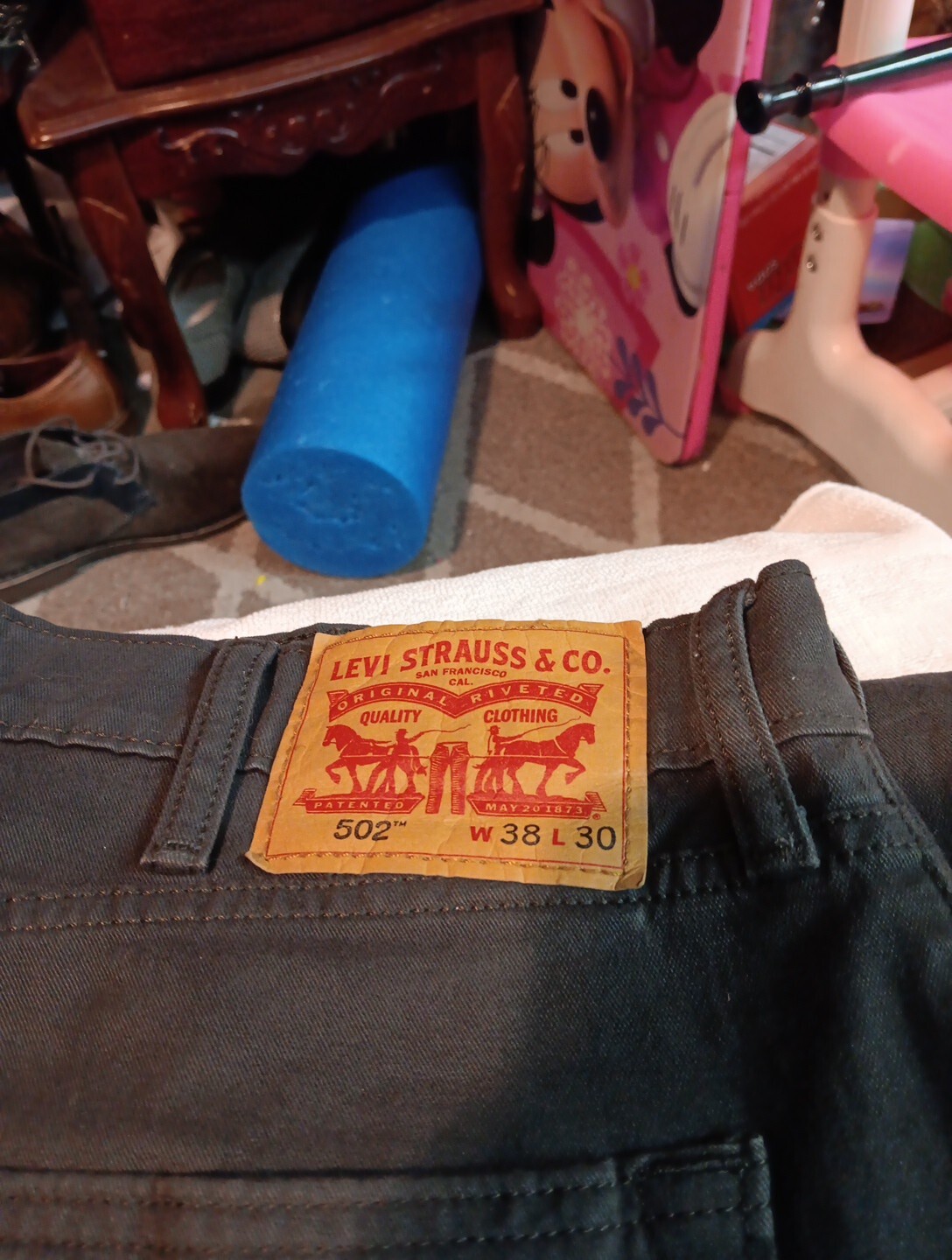Levi’s Men’s 502 Series Dark Grey Jeans Size 38×30 (B7)