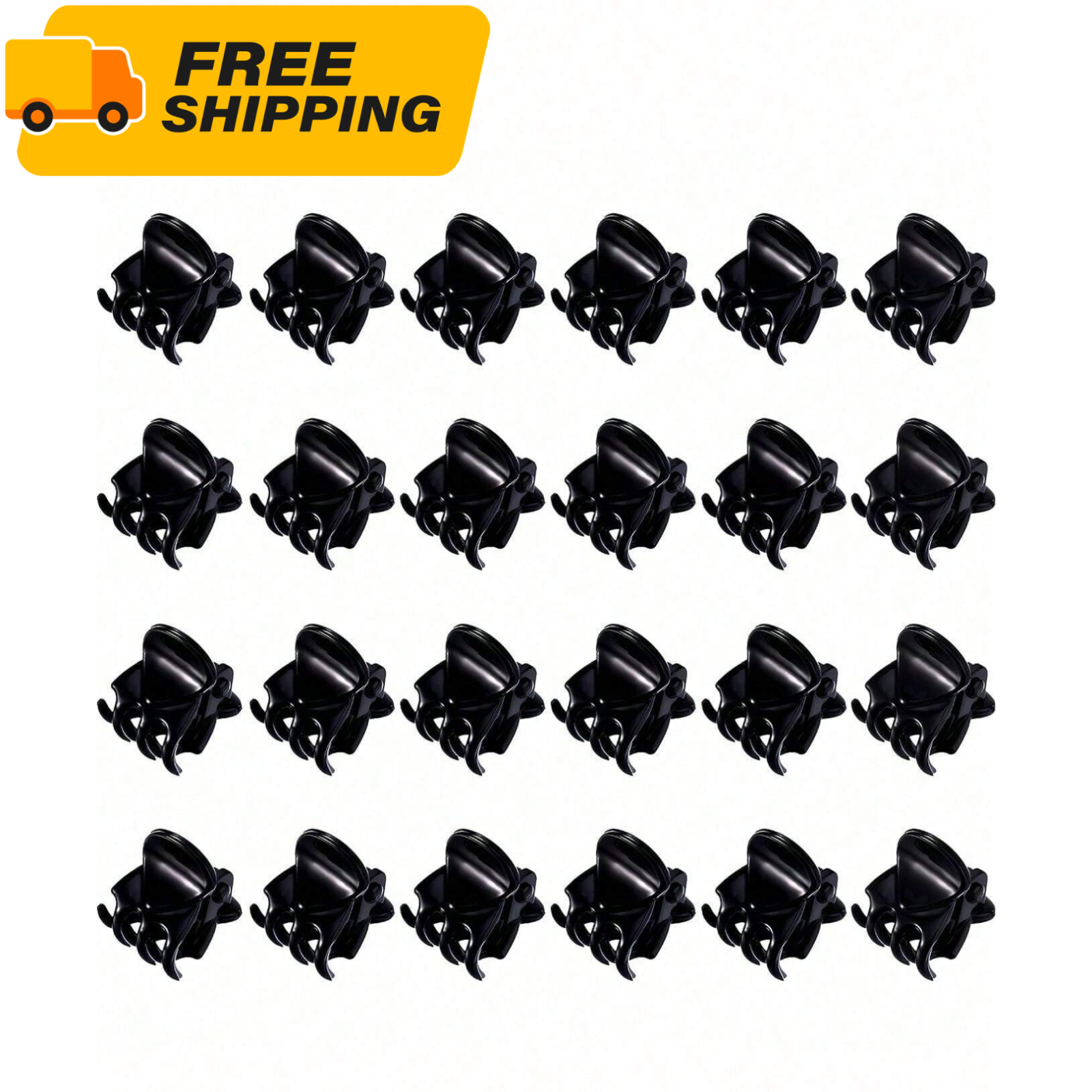 20pcs Mini Brown Hair Clips Strong Grip Claw Clips Women Bangs Bun Accessories