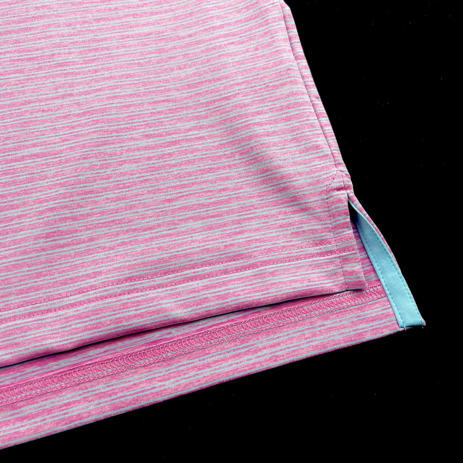 Johnnie O Performance Striped UPF 50 Polo Shirt Pink 2XL