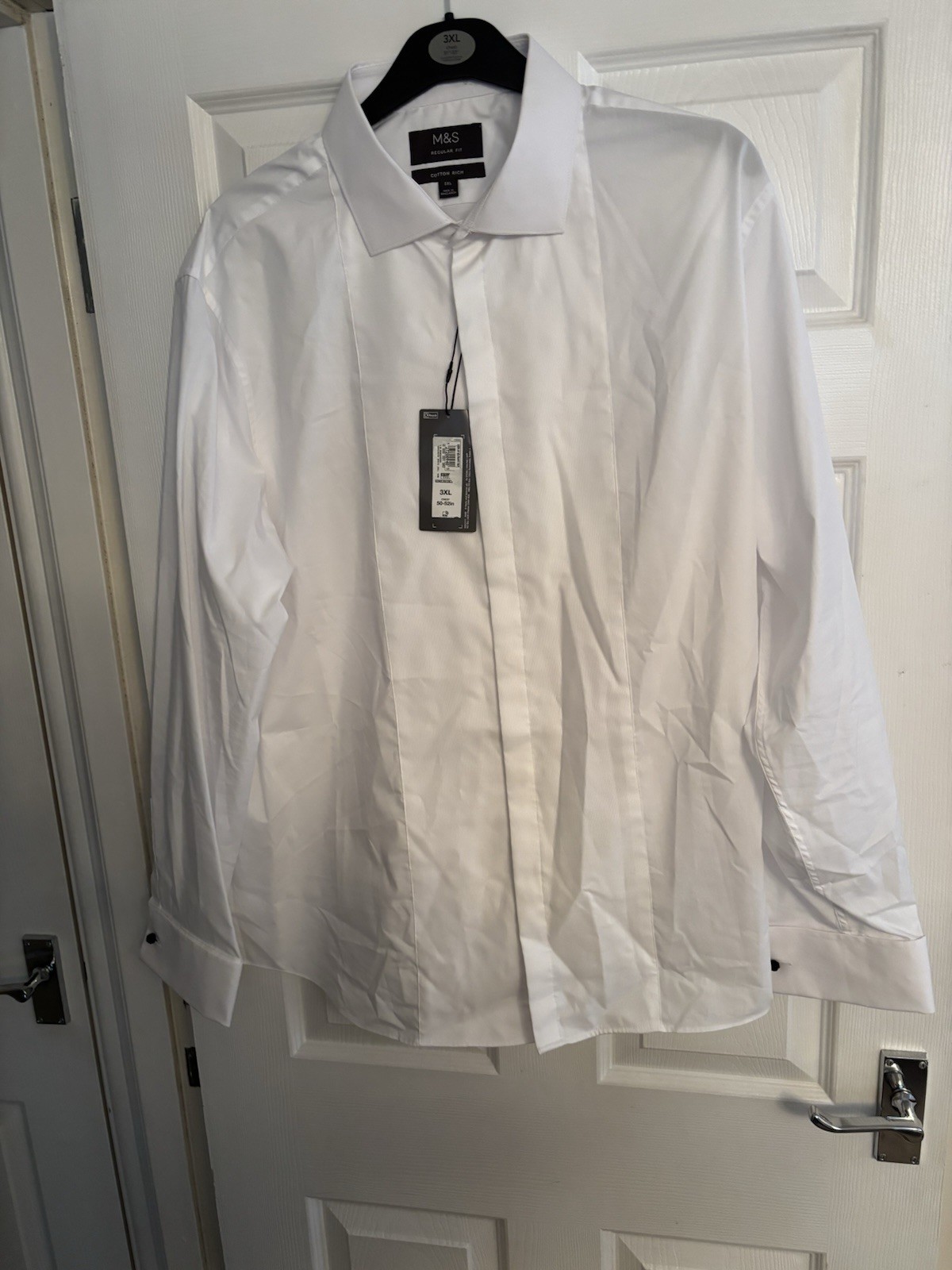 3XL Men’s M&S Double Cuff White Dress Shirt BNWT See Pics/description