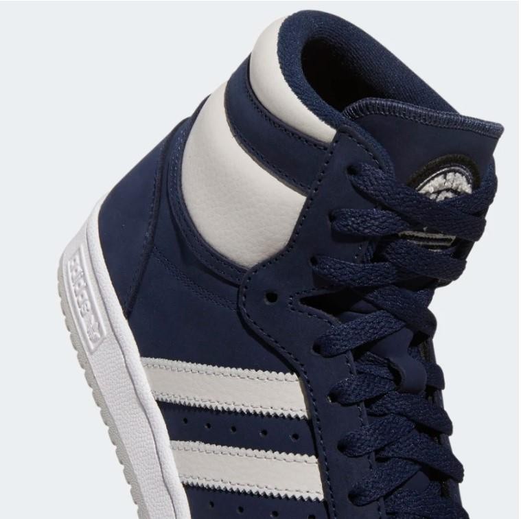 MENS ADIDAS TOP TEN RB LEATHER SKATE NAVY BLUE GREY RETRO BASKETBALL SHOES Sz 7