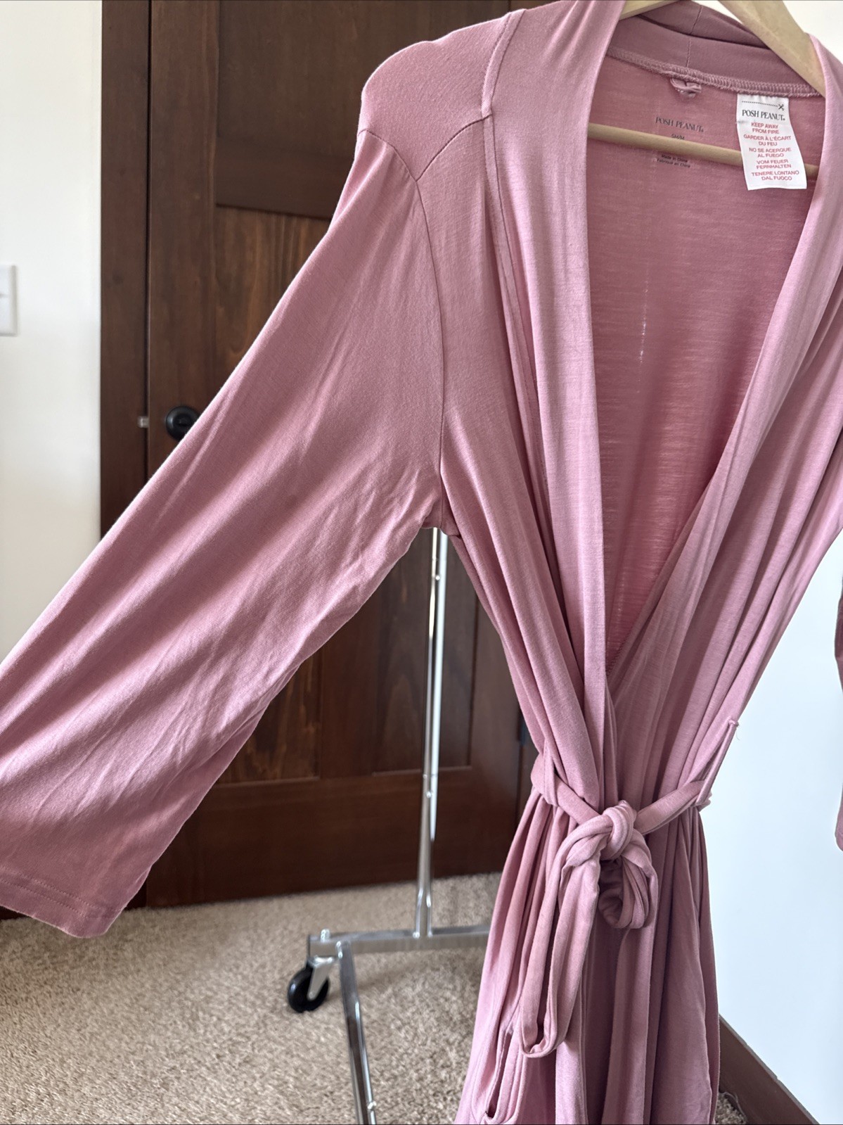 Posh Peanut Women’s Robe, Size S/M, 95%Viscose From Bamboo, 5% Spandex