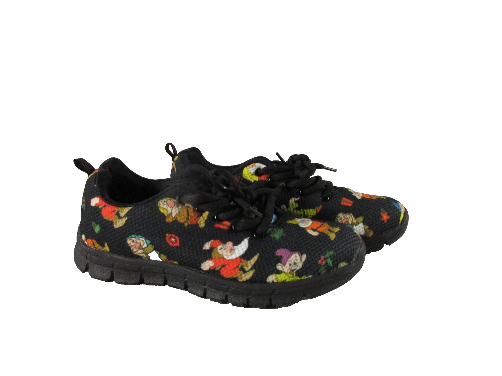 Unbranded Unisex Seven Dwarfs Sneaker Shoes Lace-Up Size US M6/W8 Black