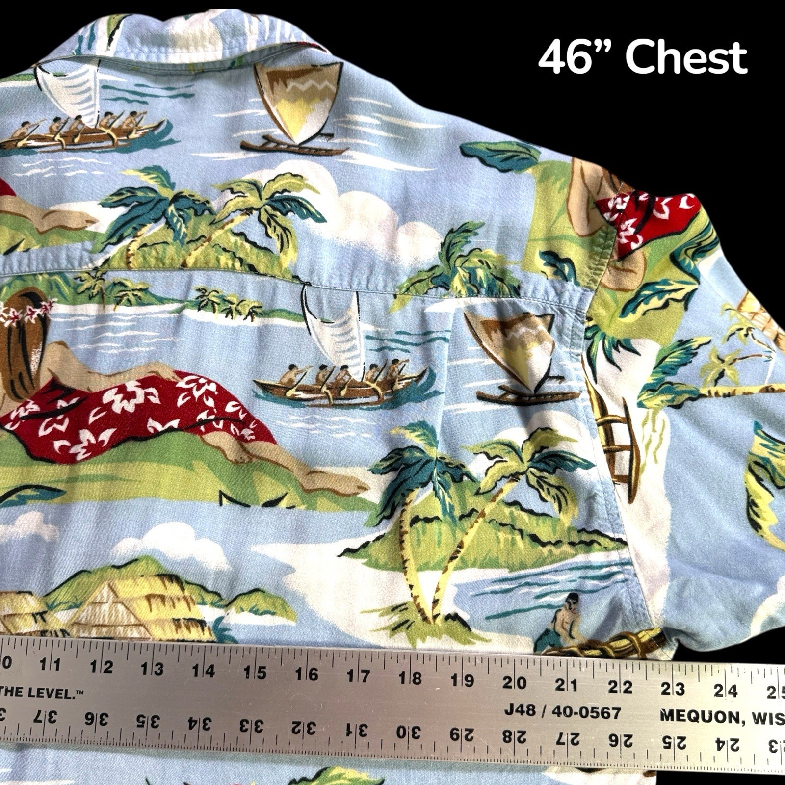 Utility Hawaiian Shirt Men’s Size M Colorful Rayon Tropical Aloha Beach Casual