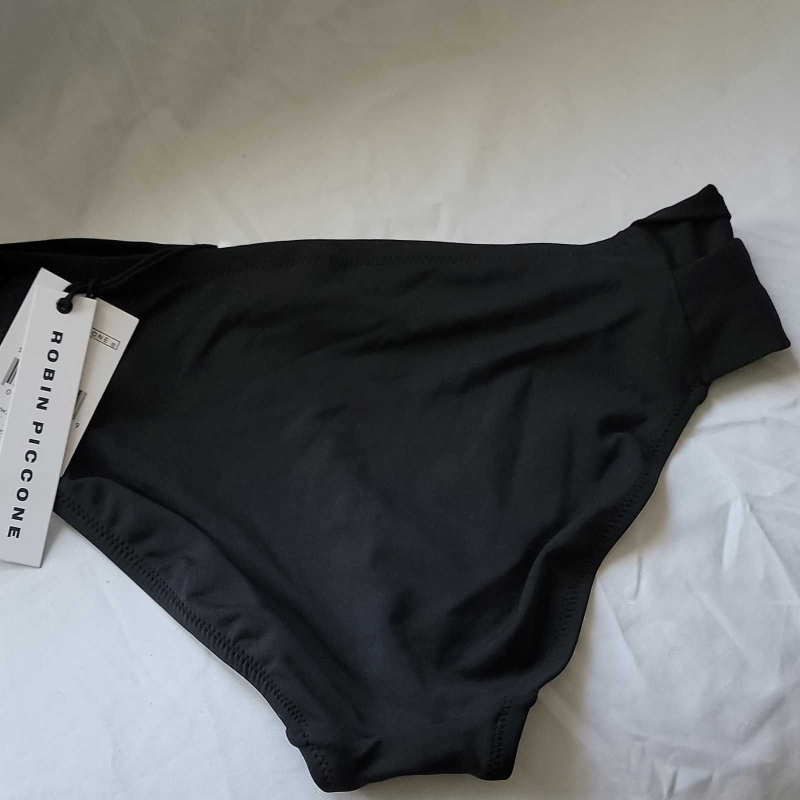 Robin Piccone Black Solid Bikini Swim Bottom Women’s Size S Lined Stretch
