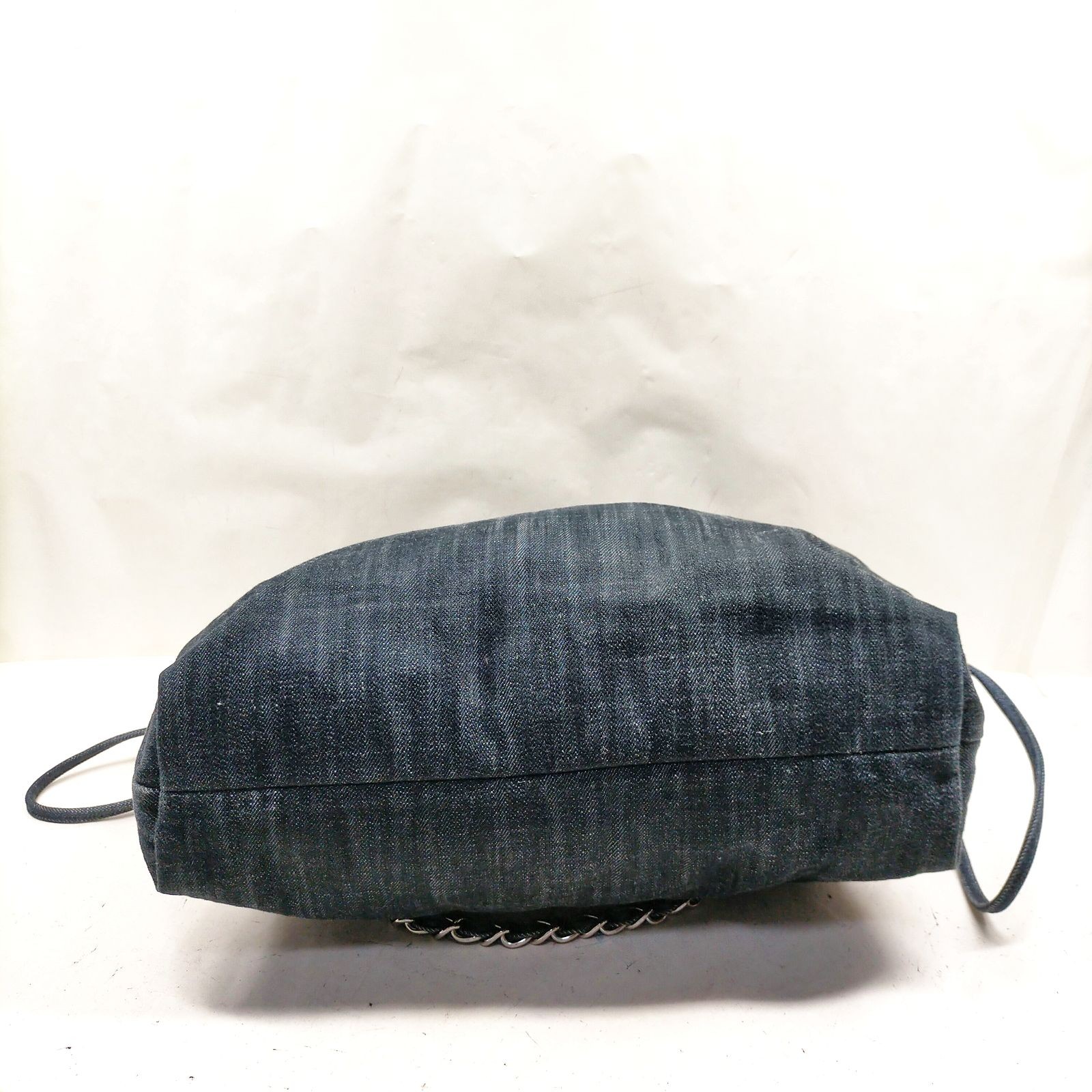 Chanel Tote Bag Navy Blue Denim 462603