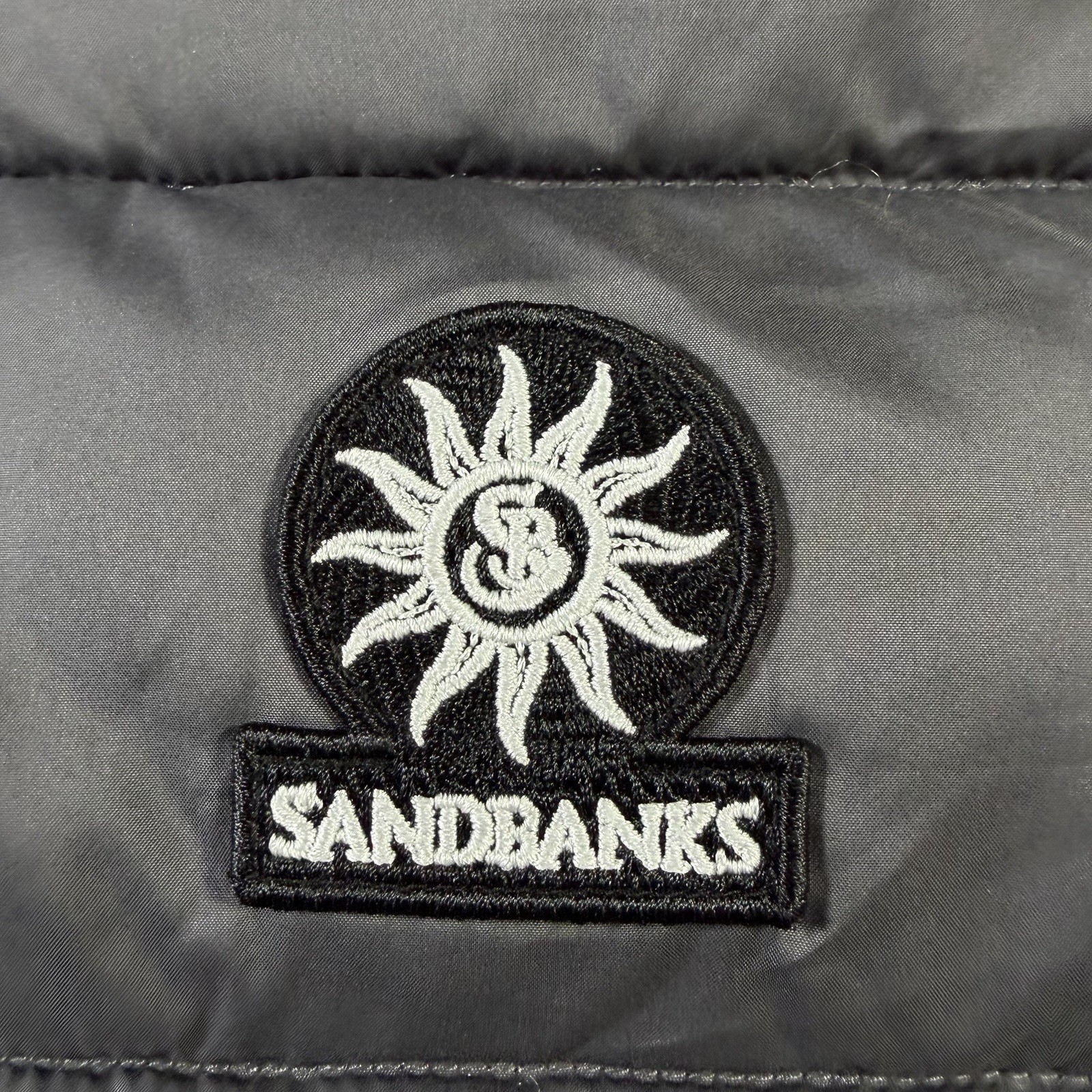 SANDBANKS Mens Charcoal Frontier Hooded Puffer Gilet SIZE 2XL BNWT Authentic