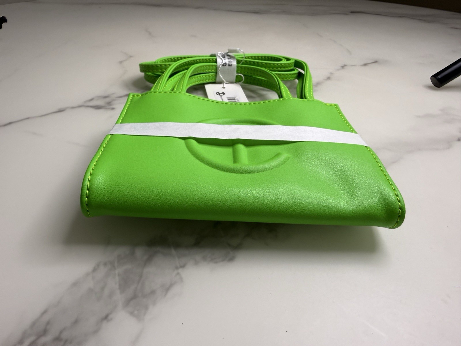 TELFAR Shopping Bag Highlighter Green Small Designer Bag