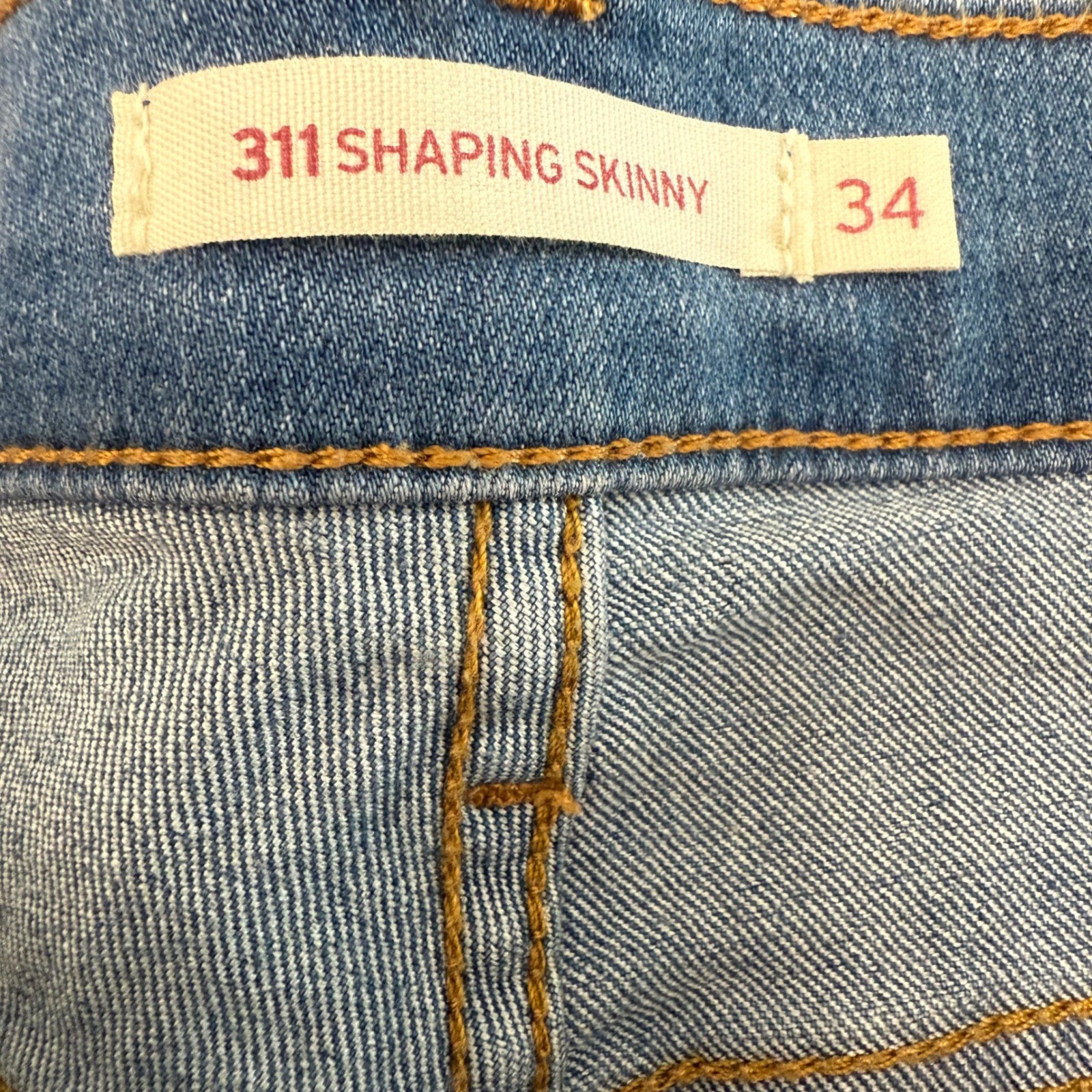 Levis 311 Shaping Skinny Jeans Blue Mid Rise Stellar Stretch 34 (36×30)