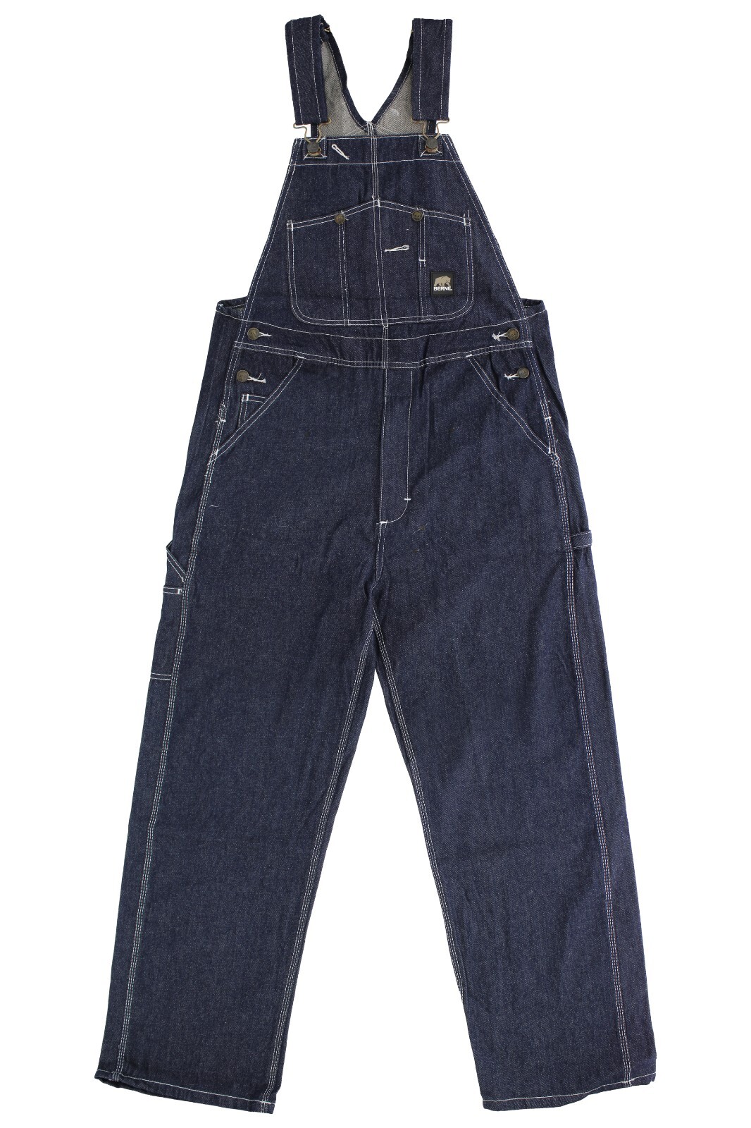 Berne Bib Overalls, Men’s Heritage Unlined Original Washed Denim Coveralls