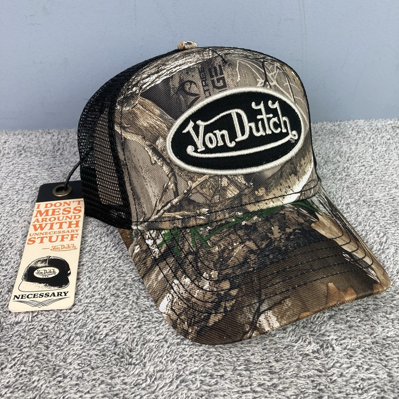 Von Dutch Realtree Edge Trucker Hat Snapback Mesh One Size Adjustable