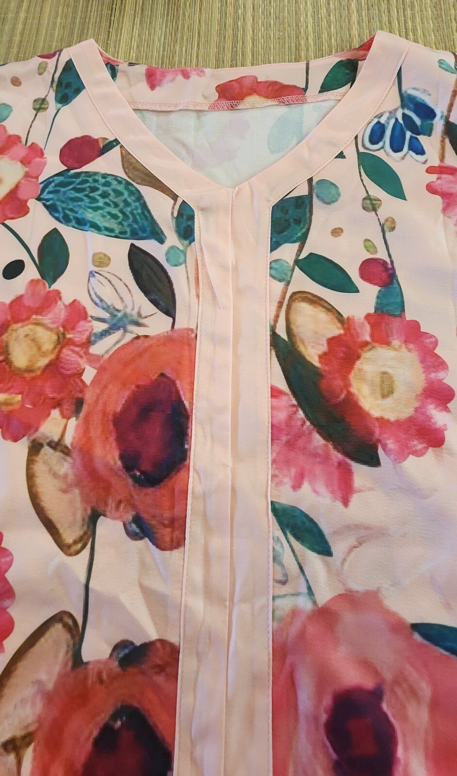 Unbranded Trendyschic Peach Floral Pullover Top Women’s XL NWOT