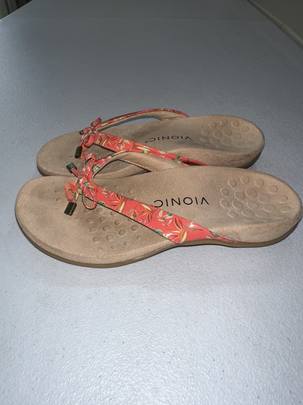 Vionic Women’s US 6 Bella II Toe-Post Thong Sandals Arch Support Shoes Bow