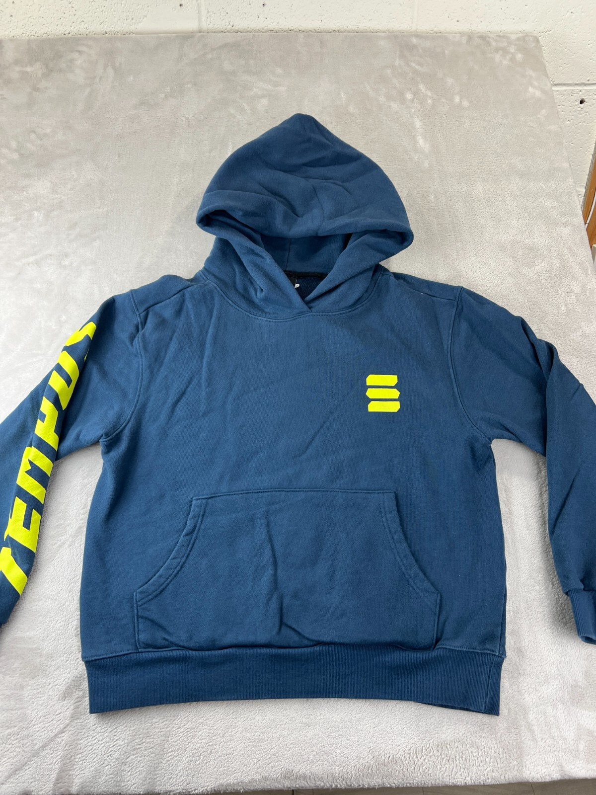 TEMPUS STUDIO Sweatsuit Jogger Set Size LARGE Blue Heavyweight Hoodie + Pant