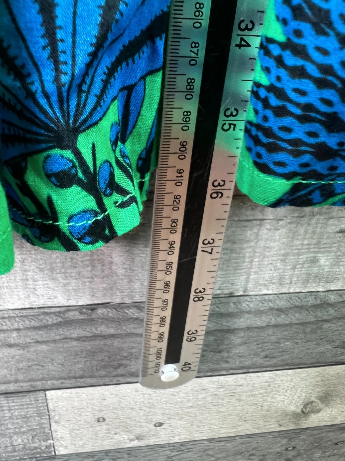 Accessorize Fan Halterneck Mini Dress Size Medium Green Blue Floral Cotton