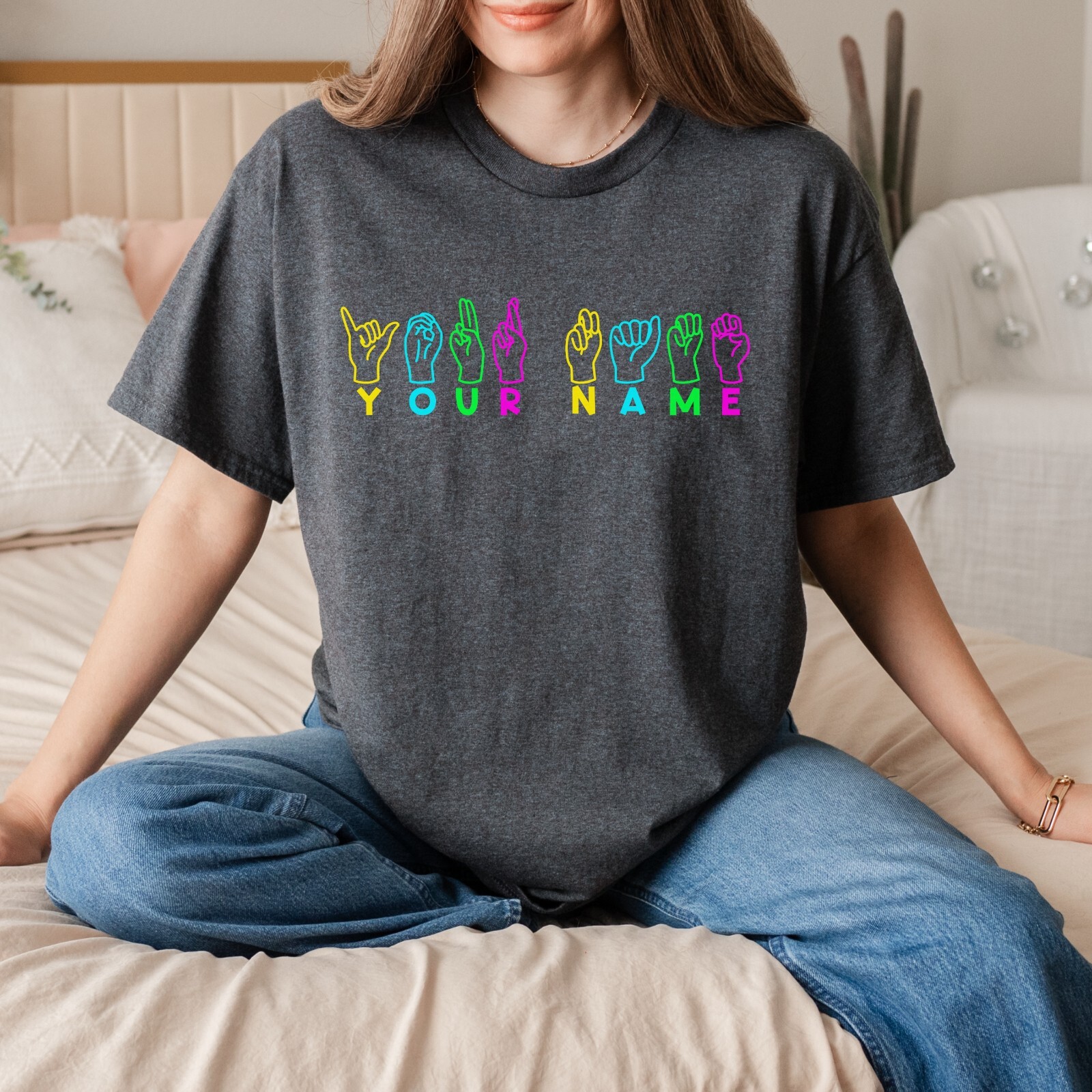 Personalized Sign Language shirt, Custom tshirt, Custom ASL shirt, Custom gift