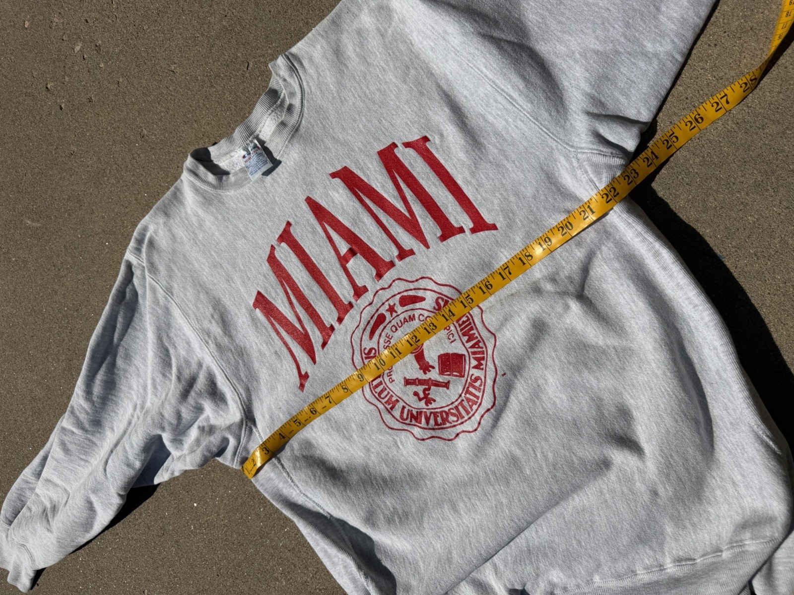 90s Miami XXL Grey Champion Reverse Weave Crewneck Sweatshirt