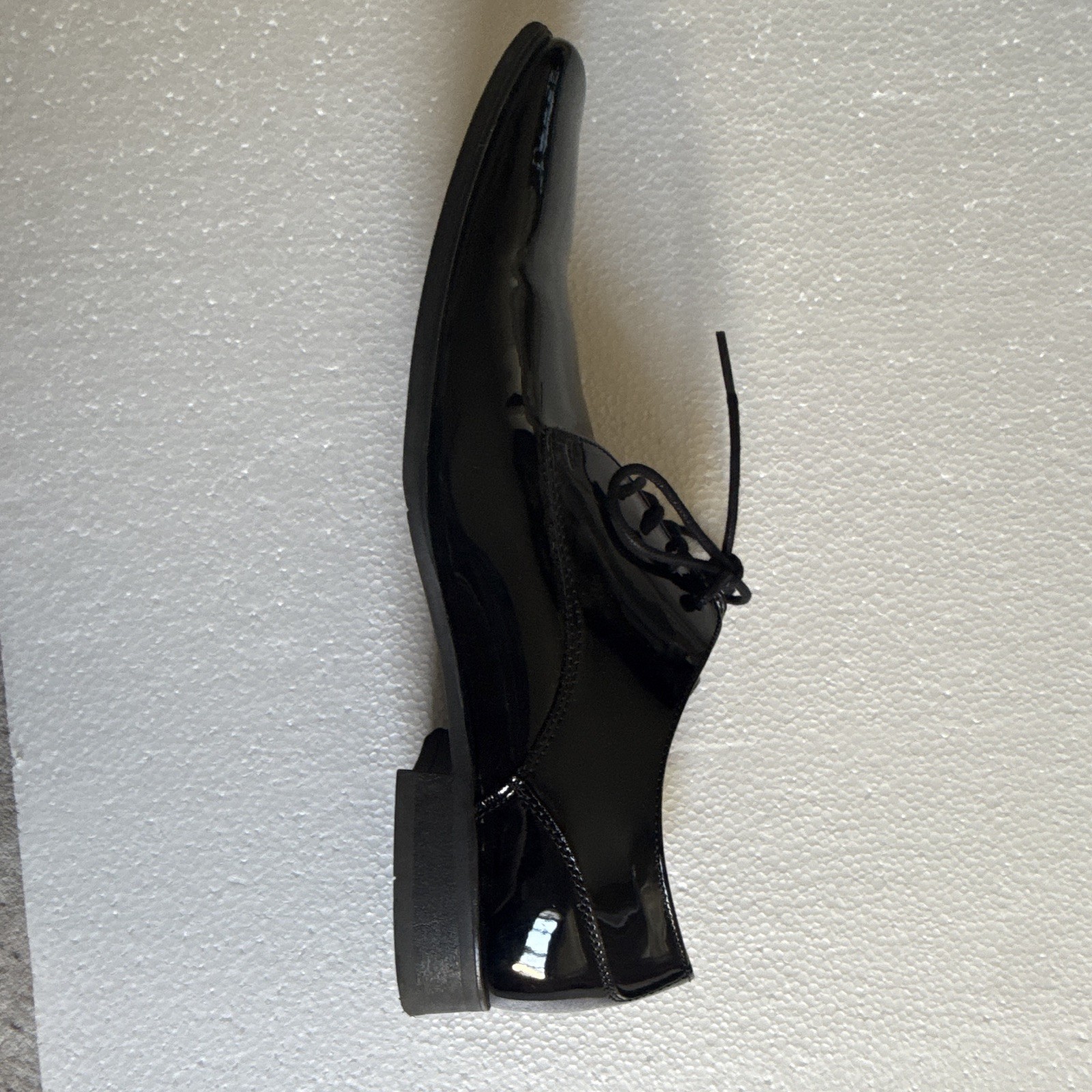 Calvin Klein Brodie Patent Leather Lace-Up Oxford Dress Shoes Black 11.5M