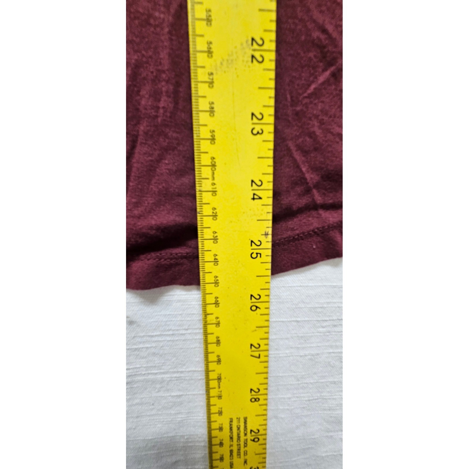 Burgundy Long Sleeve Center Seam Knit Top Scoop Neck Relaxed Fit Wine Red