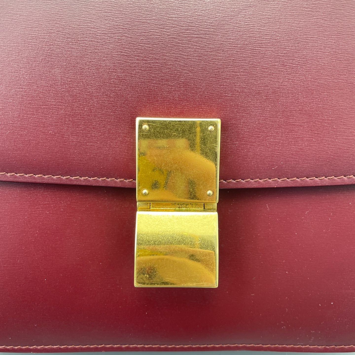 Celine Pre-Owned Authentic Luxury Handbag Burgundy 24*18*7cm