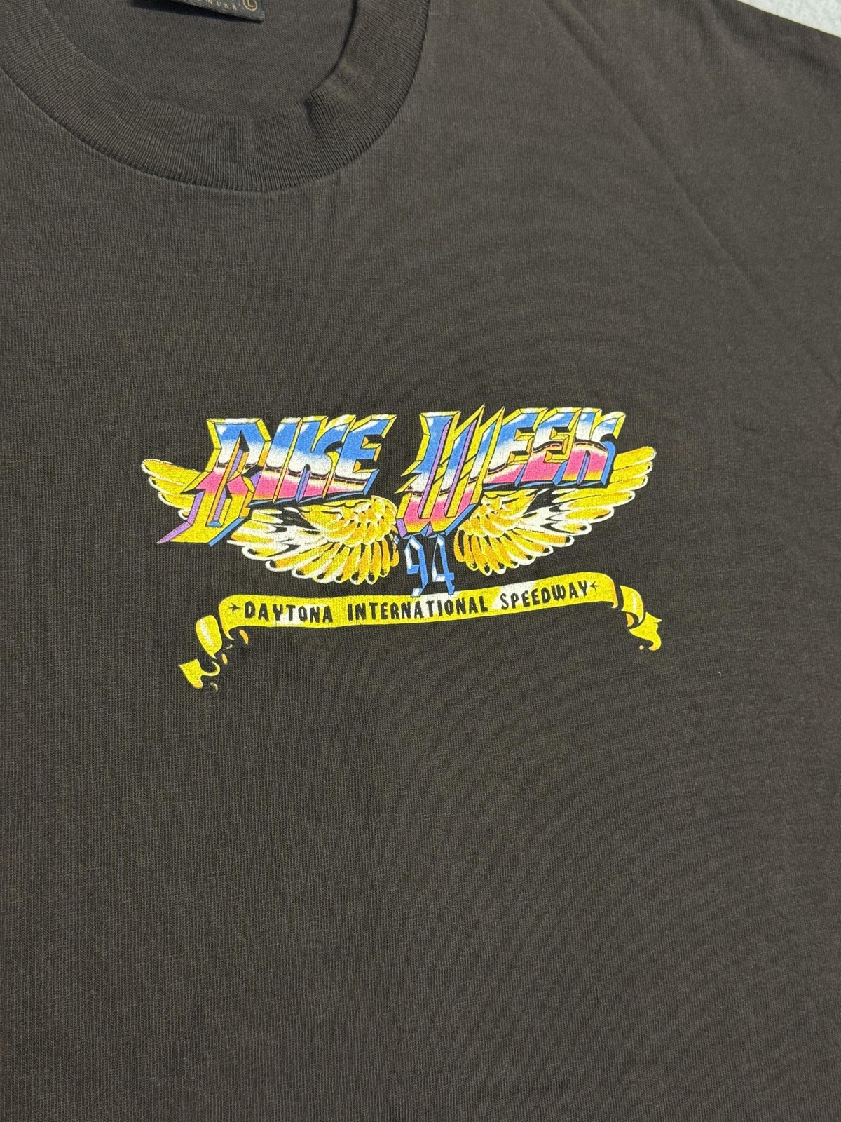 Vintage Bike Week 94 Daytona Shirt Mens Large Black Speedway Graphic Tee