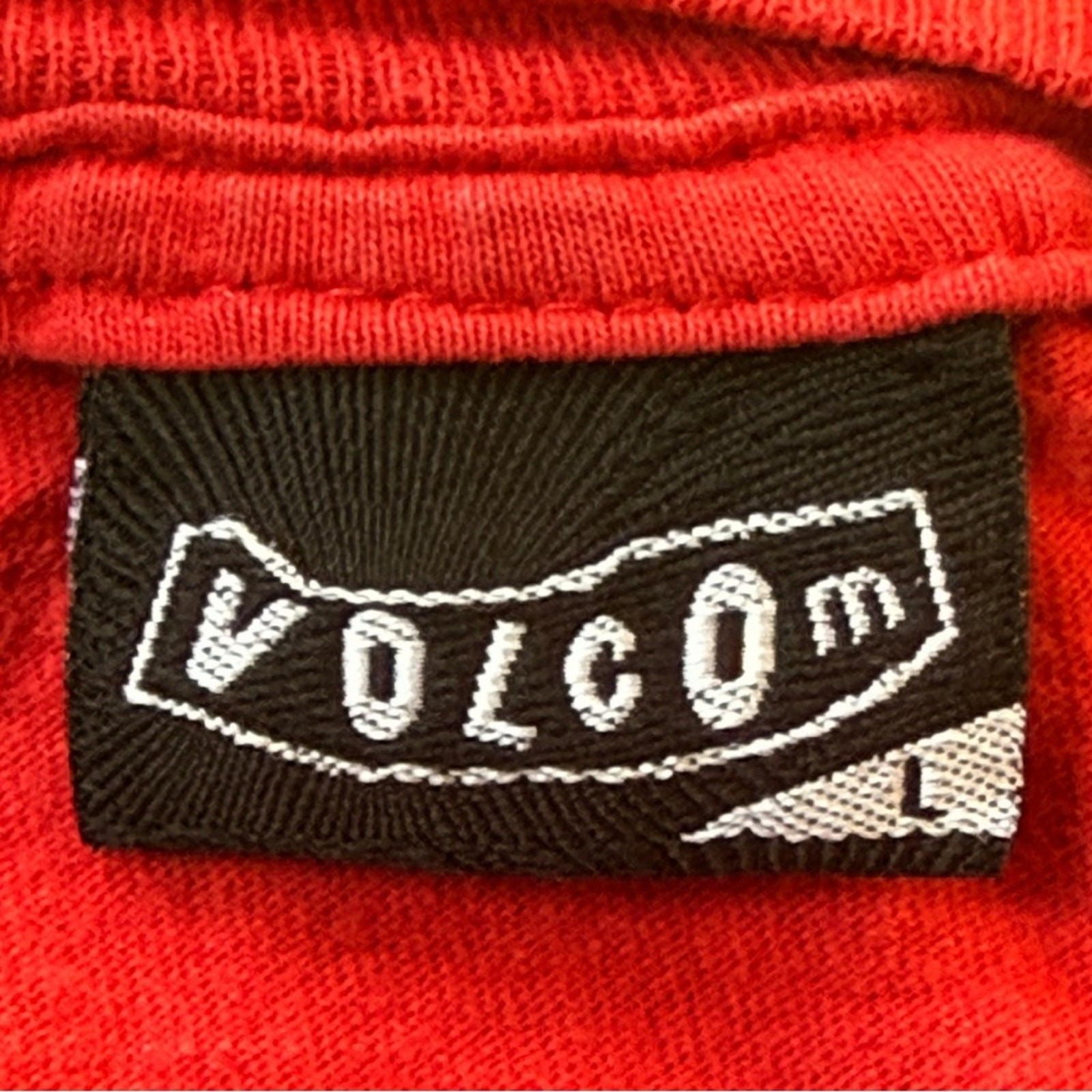 🛹 Volcom Kids Red Skateboarding Dinosaur Comfy Graphic Tee T Shirt L