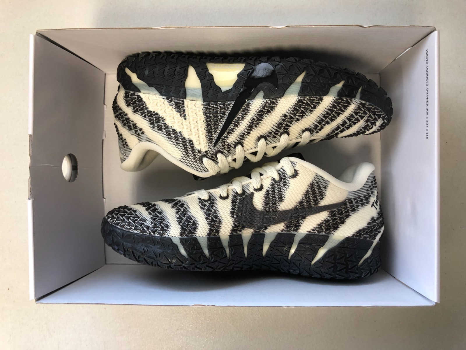 Nike By You Ja 3 Black Off White IO7565-900 Size 6M / 7.5W