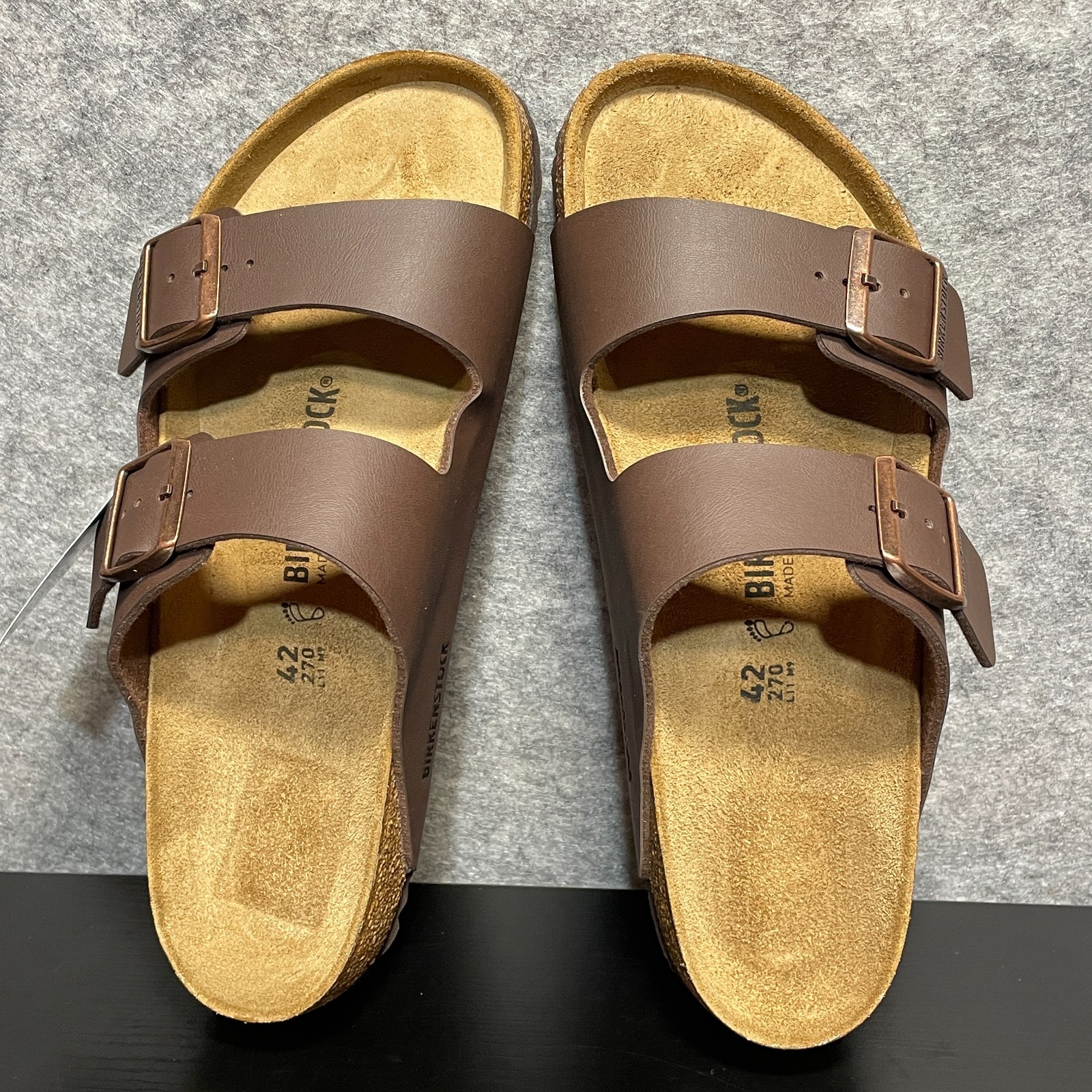 Birkenstock Arizona Birko Flor Sandals Womens EU 42 US 11 Regular Brown Footbed