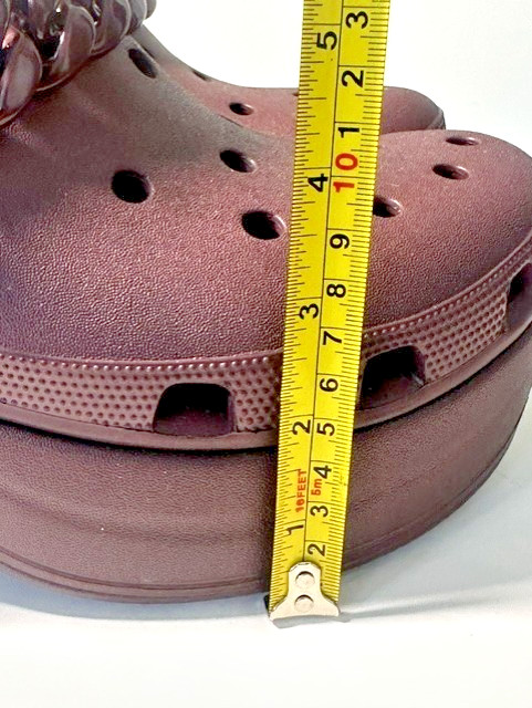 CROCS Siren Dark Cherry Chain Clog Heel W 15 M 13 Comfort Platform Waterproof